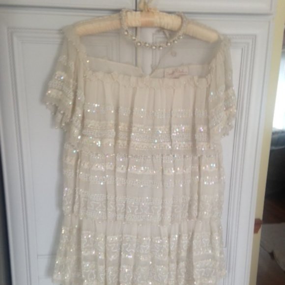 Zandra Rhodes Dresses & Skirts - Zandra Rhodes pearl and sequinned evening dress